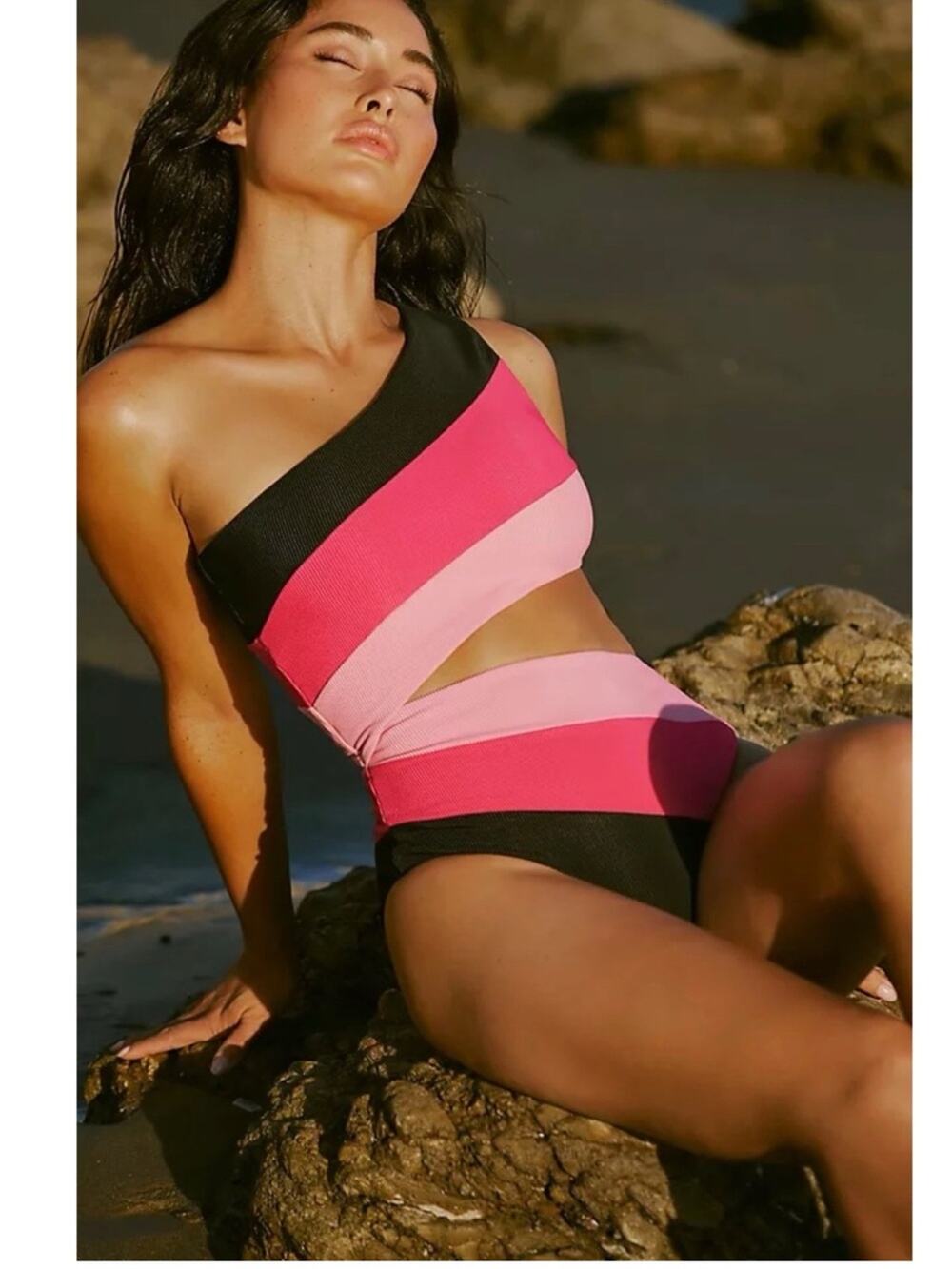 NEW BEACH RIOT Joyce Amour Colorblock One Piece